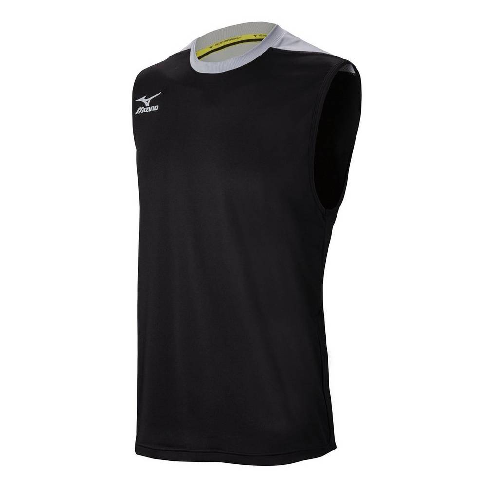 Maglia Mizuno Cutoff Uomo - Nere/Argento - 52390-MSPU